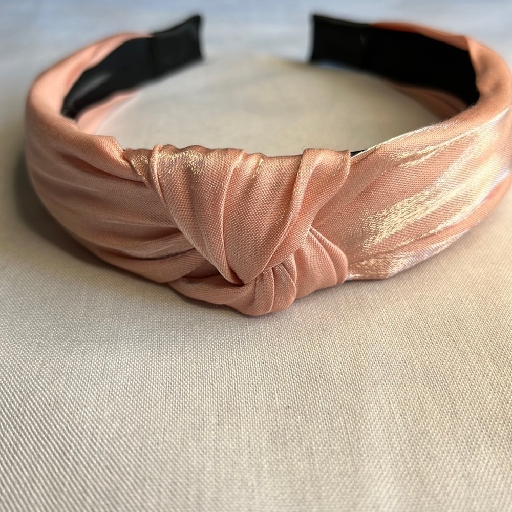 Blush Pink Satin Knot Headband NWOT Padded Fashion Hair Accessory